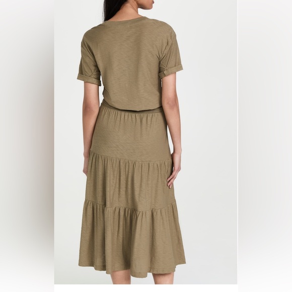 NWT Nation Ltd Martine Casual Peasant Dress in Almond Milk size Small - Picture 8 of 9